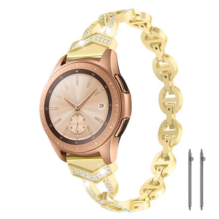 Cinturino per orologio xDfind in acciaio inossidabile con diamanti, 20mm, 22mm