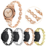 Cinturino per orologio xDfind in acciaio inossidabile con diamanti, 20mm, 22mm