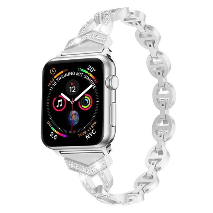 Cinturino per orologio xDfind in acciaio inossidabile con diamanti, For Apple Watch 42 / 44 / 45 / 46 / 49mm, For Apple Watch 38 / 40 / 41 / S10 42mm