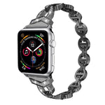 Cinturino per orologio xDfind in acciaio inossidabile con diamanti, For Apple Watch 42 / 44 / 45 / 46 / 49mm, For Apple Watch 38 / 40 / 41 / S10 42mm