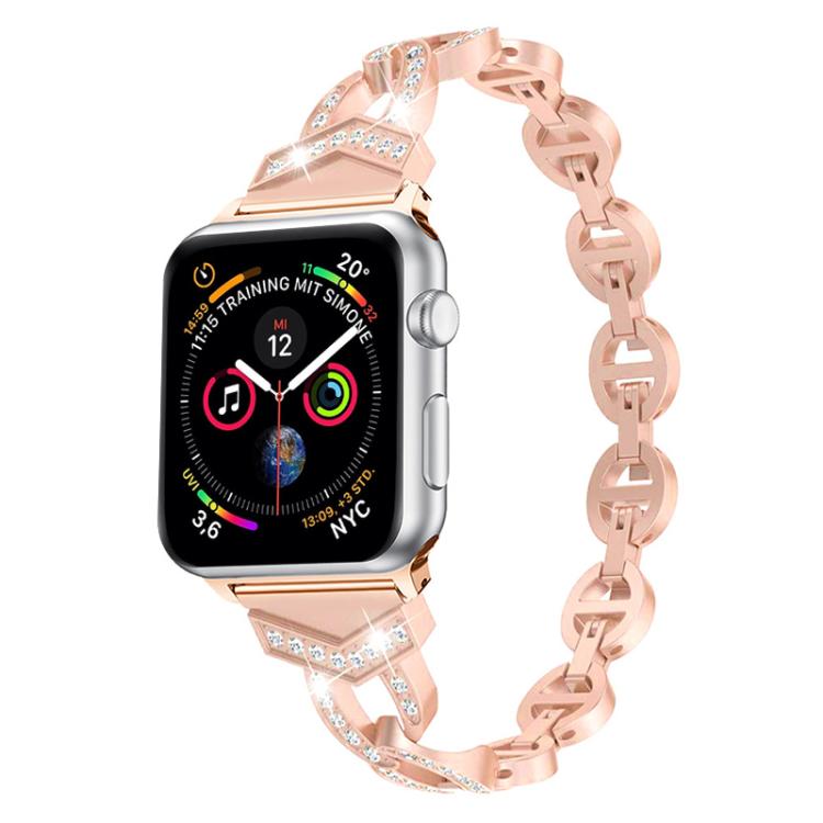 Cinturino per orologio xDfind in acciaio inossidabile con diamanti, For Apple Watch 42 / 44 / 45 / 46 / 49mm, For Apple Watch 38 / 40 / 41 / S10 42mm
