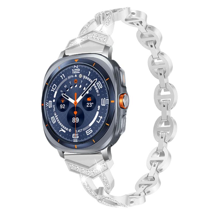 Cinturino per orologio xDfind in acciaio inossidabile con diamanti, For Samsung Galaxy Watch Ultra/Ultra 2025, For Samsung Galaxy Watch8 / 8 Classic