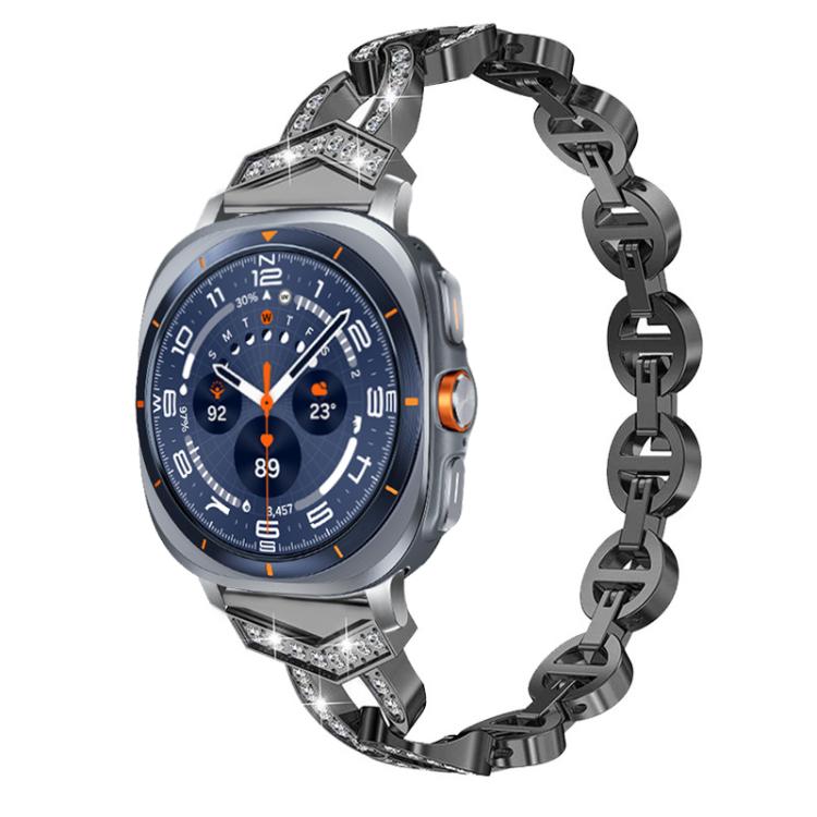 Cinturino per orologio xDfind in acciaio inossidabile con diamanti, For Samsung Galaxy Watch Ultra/Ultra 2025, For Samsung Galaxy Watch8 / 8 Classic