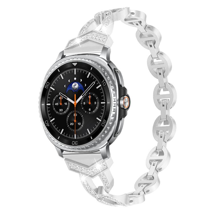 Cinturino per orologio xDfind in acciaio inossidabile con diamanti, For Samsung Galaxy Watch Ultra/Ultra 2025, For Samsung Galaxy Watch8 / 8 Classic