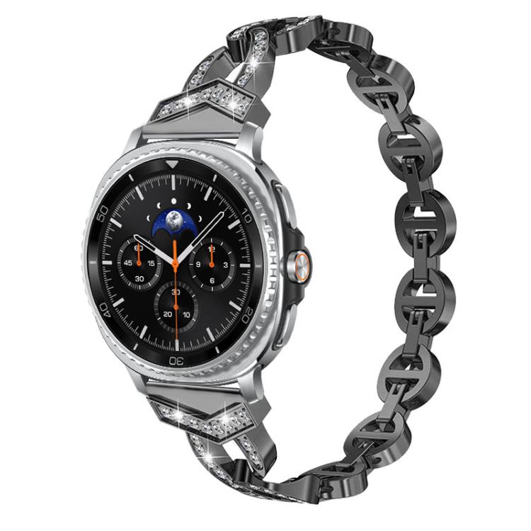 Cinturino per orologio xDfind in acciaio inossidabile con diamanti, For Samsung Galaxy Watch Ultra/Ultra 2025, For Samsung Galaxy Watch8 / 8 Classic