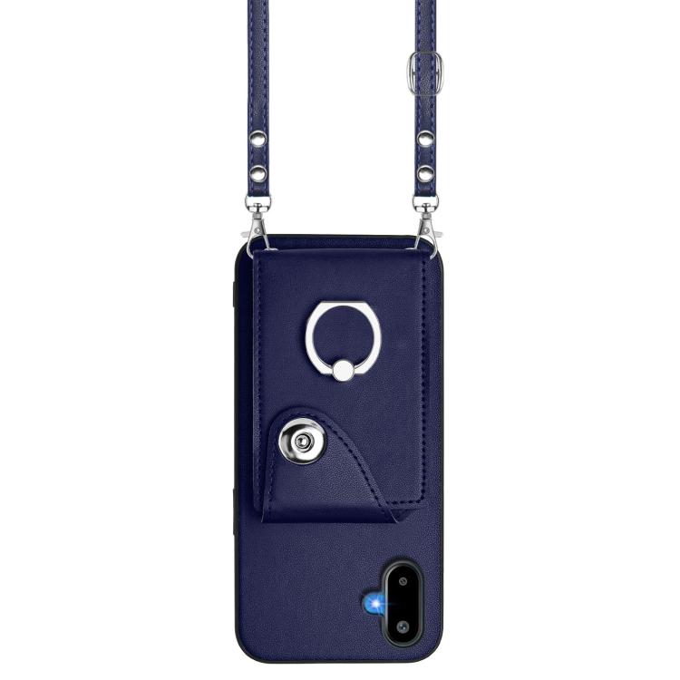 Custodia per telefono con anello porta carte e cordino lungo, For Samsung Galaxy F06 5G / M06 5G
