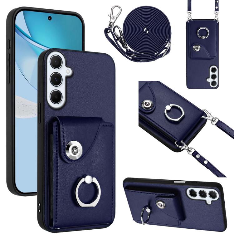 Custodia per telefono con anello porta carte e cordino lungo, For Samsung Galaxy A26 5G, For Samsung Galaxy A06 4G