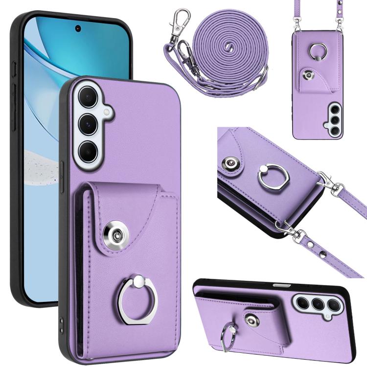 Custodia per telefono con anello porta carte e cordino lungo, For Samsung Galaxy A26 5G, For Samsung Galaxy A06 4G