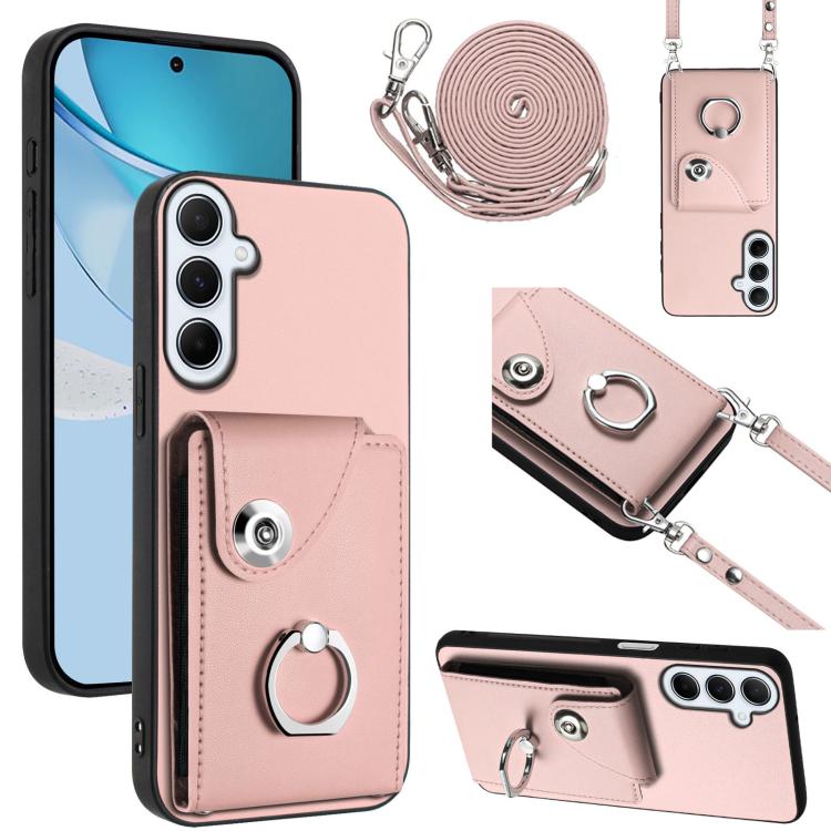 Custodia per telefono con anello porta carte e cordino lungo, For Samsung Galaxy A26 5G, For Samsung Galaxy A06 4G