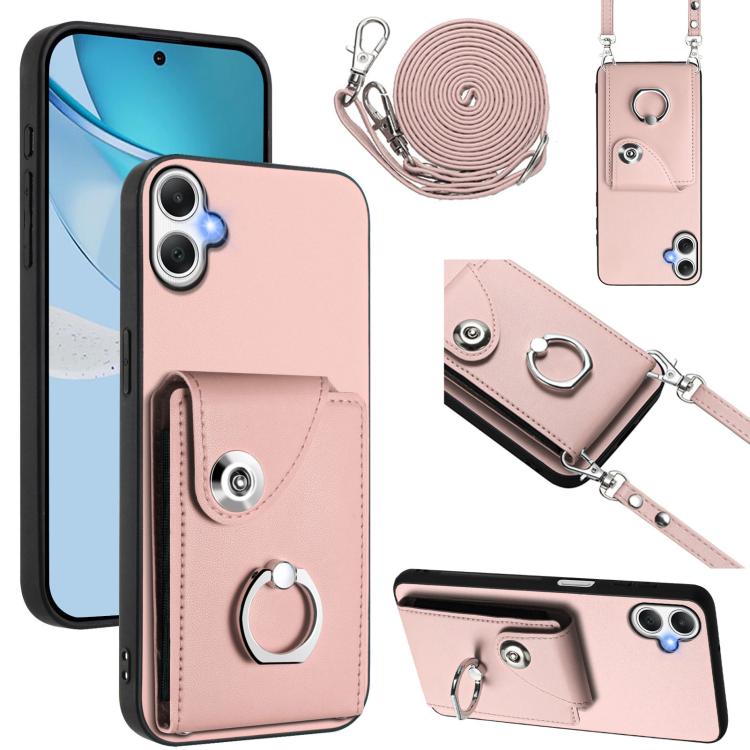 Custodia per telefono con anello porta carte e cordino lungo, For Samsung Galaxy A26 5G, For Samsung Galaxy A06 4G