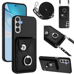Custodia per telefono con anello porta carte e cordino lungo, For Samsung Galaxy M56 5G, For Samsung Galaxy M16 5G / F16 5G, For Samsung Galaxy M35 5G