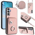 Custodia per telefono con anello porta carte e cordino lungo, For Samsung Galaxy M56 5G, For Samsung Galaxy M16 5G / F16 5G, For Samsung Galaxy M35 5G