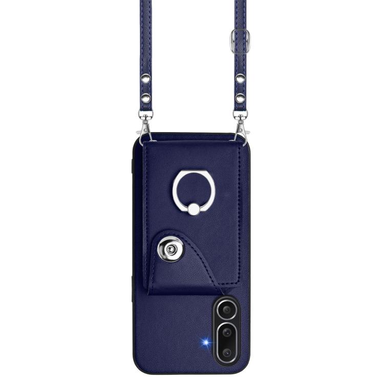 Custodia per telefono con anello porta carte e cordino lungo, For Samsung Galaxy M56 5G, For Samsung Galaxy M16 5G / F16 5G, For Samsung Galaxy M35 5G