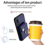 Custodia per telefono con anello porta carte e cordino lungo, For Samsung Galaxy M56 5G, For Samsung Galaxy M16 5G / F16 5G, For Samsung Galaxy M35 5G