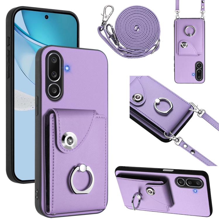 Custodia per telefono con anello porta carte e cordino lungo, For Samsung Galaxy M56 5G, For Samsung Galaxy M16 5G / F16 5G, For Samsung Galaxy M35 5G
