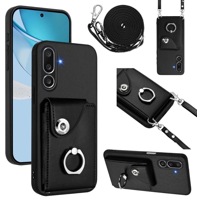 Custodia per telefono con anello porta carte e cordino lungo, For Samsung Galaxy M56 5G, For Samsung Galaxy M16 5G / F16 5G, For Samsung Galaxy M35 5G