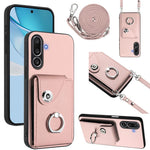 Custodia per telefono con anello porta carte e cordino lungo, For Samsung Galaxy M56 5G, For Samsung Galaxy M16 5G / F16 5G, For Samsung Galaxy M35 5G