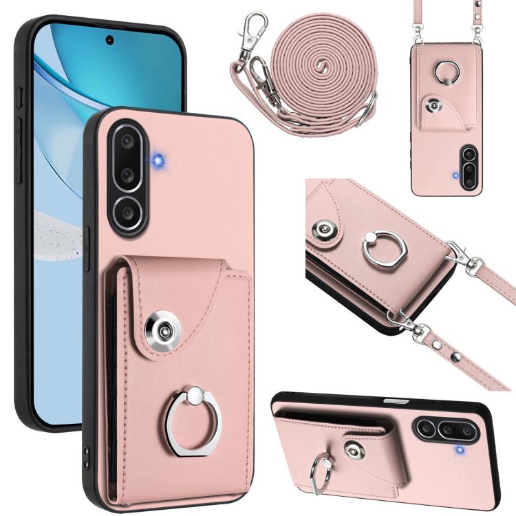 Custodia per telefono con anello porta carte e cordino lungo, For Samsung Galaxy M56 5G, For Samsung Galaxy M16 5G / F16 5G, For Samsung Galaxy M35 5G