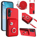 Custodia per telefono con anello porta carte e cordino lungo, For Samsung Galaxy M56 5G, For Samsung Galaxy M16 5G / F16 5G, For Samsung Galaxy M35 5G