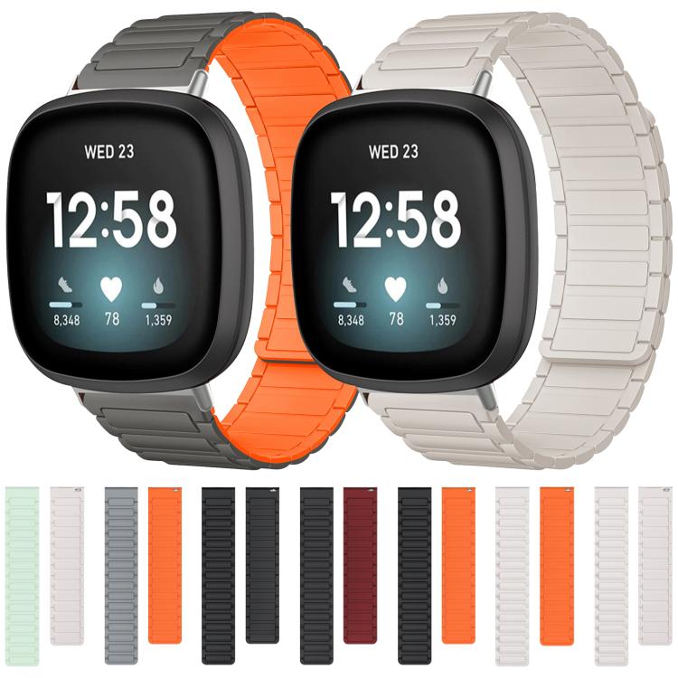 Cinturino per orologio magnetico in silicone a forma di I xDfind, For Fitbit Versa 4 / 3 / Sense 2 / Sense