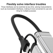 USB / Type-C / 8 Pin to CF / TF / SD Card Reader, 3.5mm HUB Adapter 6 in 1 Docking Station, 6-in-1