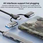 USB / Type-C / 8 Pin to TF / SD Card Reader, USB, Type-C HUB Adapter 5 in 1 Docking Station, 5-in-1 Card Reader
