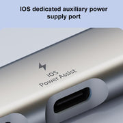 USB / Type-C / 8 Pin to 3.5mm, PD, 2 x USB, Type-C HUB Adapter 5 in 1 Docking Station, 5-in-1 3.5mm