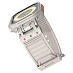 Cinturino per orologio in silicone con texture a strisce Mecha, For Apple Watch 46mm / 49mm / 45mm / 44mm