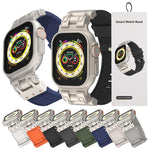 Cinturino per orologio in silicone con texture a strisce Mecha, For Apple Watch 46mm / 49mm / 45mm / 44mm