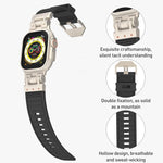 Cinturino per orologio in silicone con texture a strisce Mecha, For Apple Watch 46mm / 49mm / 45mm / 44mm