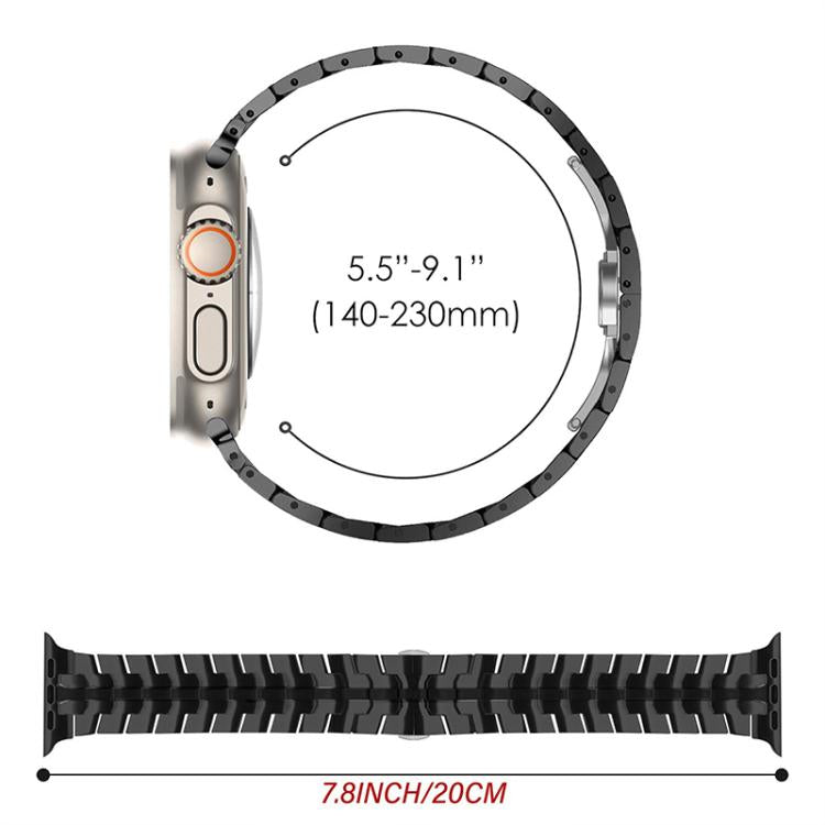 Cinturino per orologio xDfind in acciaio inossidabile con fibbia a farfalla, For Apple Watch 42 / 44 / 45 / 46 / 49mm, For Apple Watch 38 / 40 / 41 / S10 42mm