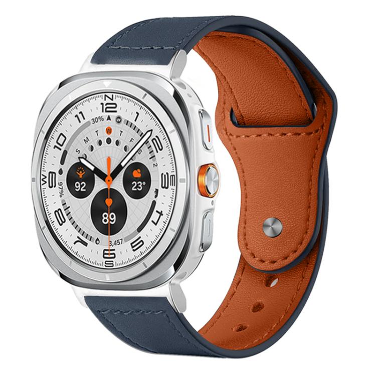 Cinturino per orologio xDfind con fibbia a rivetto in vera pelle, For Samsung Galaxy Watch Ultra / Ultra 2025