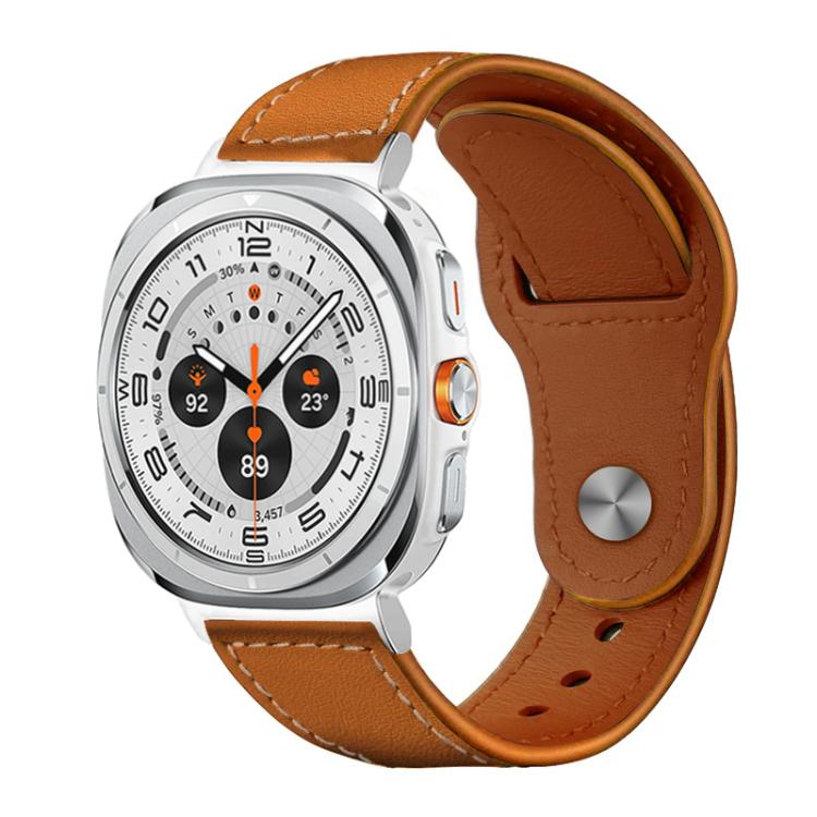 Cinturino per orologio xDfind con fibbia a rivetto in vera pelle, For Samsung Galaxy Watch Ultra / Ultra 2025