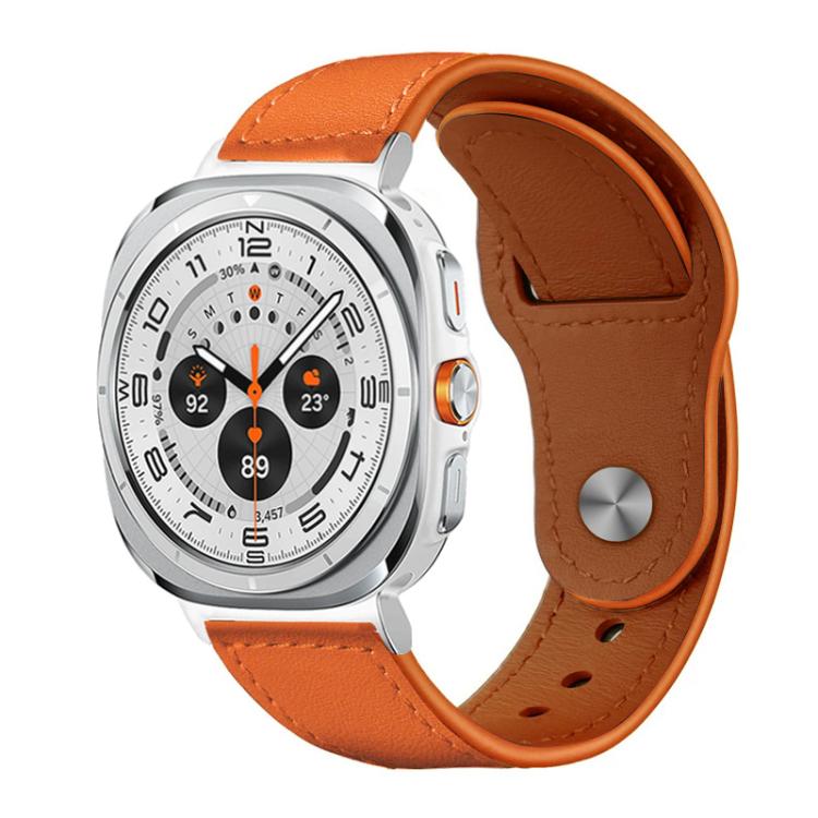 Cinturino per orologio xDfind con fibbia a rivetto in vera pelle, For Samsung Galaxy Watch Ultra / Ultra 2025