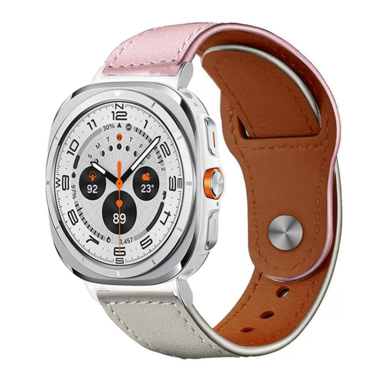 Cinturino per orologio xDfind con fibbia a rivetto in vera pelle, For Samsung Galaxy Watch Ultra / Ultra 2025