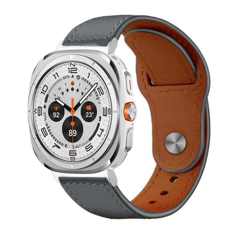 Cinturino per orologio xDfind con fibbia a rivetto in vera pelle, For Samsung Galaxy Watch Ultra / Ultra 2025