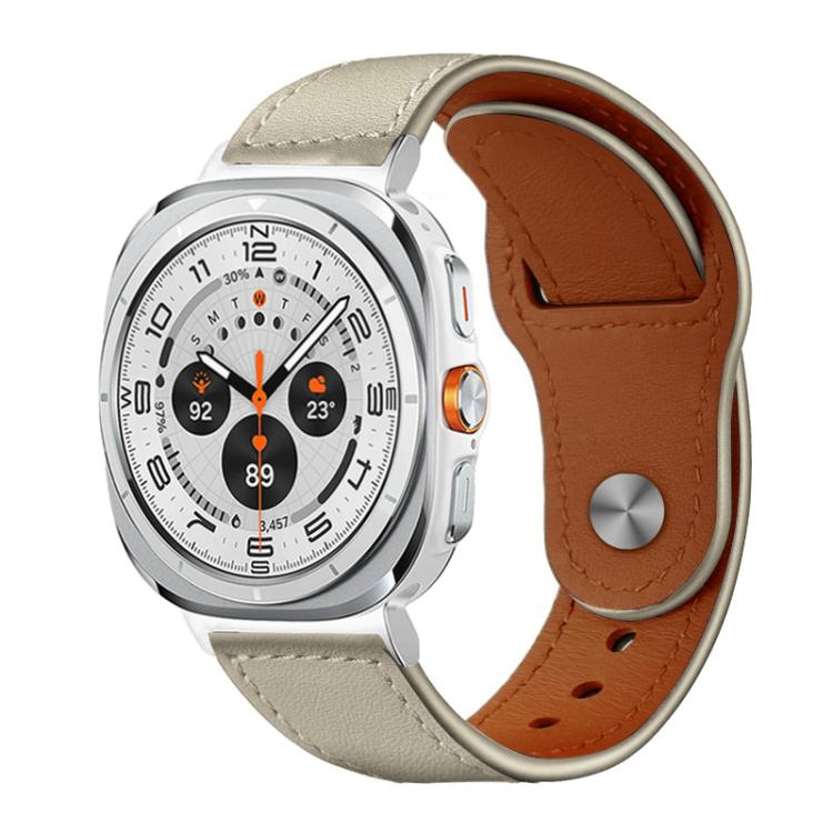 Cinturino per orologio xDfind con fibbia a rivetto in vera pelle, For Samsung Galaxy Watch Ultra / Ultra 2025