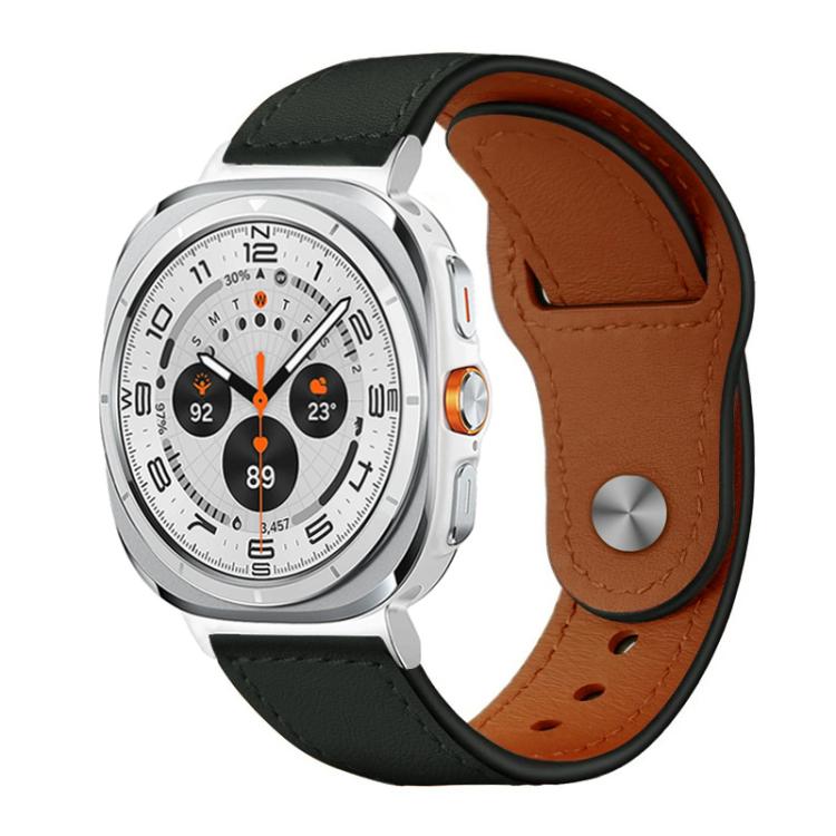 Cinturino per orologio xDfind con fibbia a rivetto in vera pelle, For Samsung Galaxy Watch Ultra / Ultra 2025