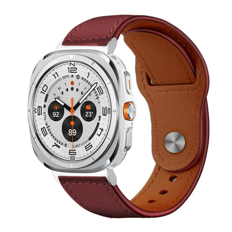 Cinturino per orologio xDfind con fibbia a rivetto in vera pelle, For Samsung Galaxy Watch Ultra / Ultra 2025