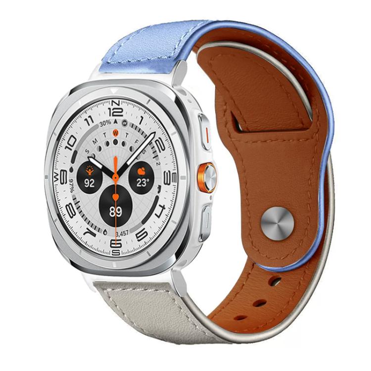 Cinturino per orologio xDfind con fibbia a rivetto in vera pelle, For Samsung Galaxy Watch Ultra / Ultra 2025