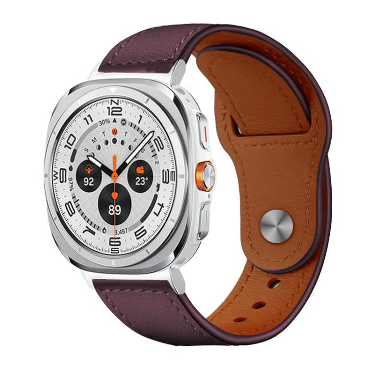 Cinturino per orologio xDfind con fibbia a rivetto in vera pelle, For Samsung Galaxy Watch Ultra / Ultra 2025