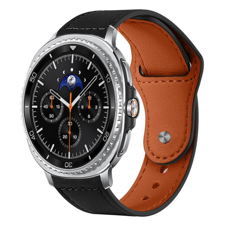 Cinturino per orologio xDfind con fibbia a rivetto in vera pelle, For Samsung Galaxy Watch8 / 8 Classic