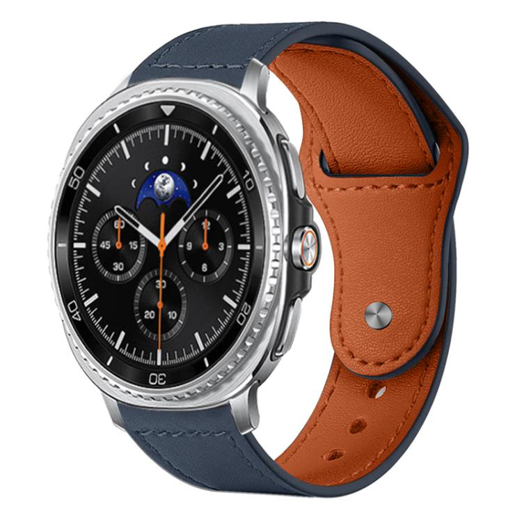 Cinturino per orologio xDfind con fibbia a rivetto in vera pelle, For Samsung Galaxy Watch8 / 8 Classic