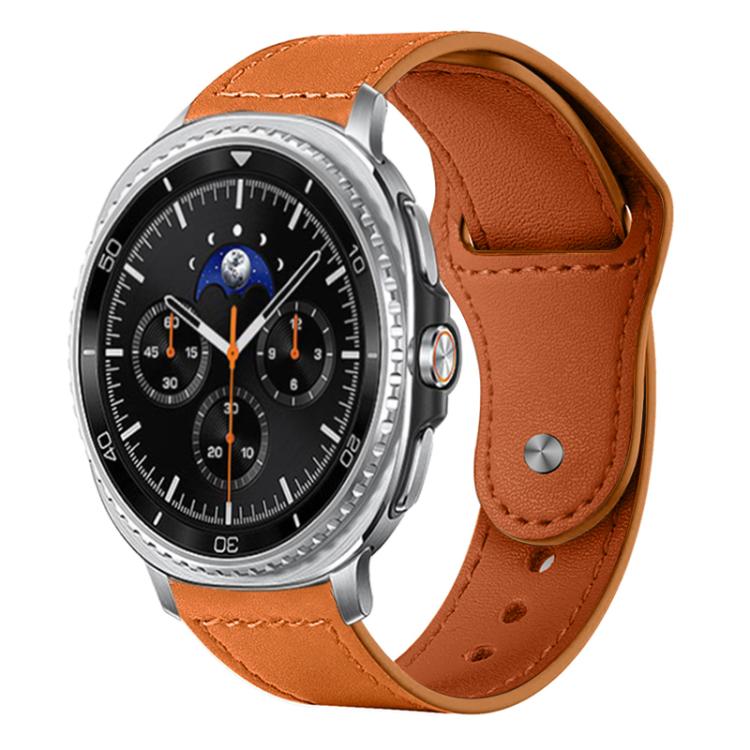 Cinturino per orologio xDfind con fibbia a rivetto in vera pelle, For Samsung Galaxy Watch8 / 8 Classic