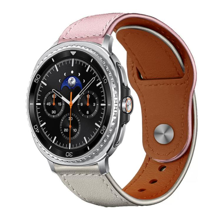 Cinturino per orologio xDfind con fibbia a rivetto in vera pelle, For Samsung Galaxy Watch8 / 8 Classic