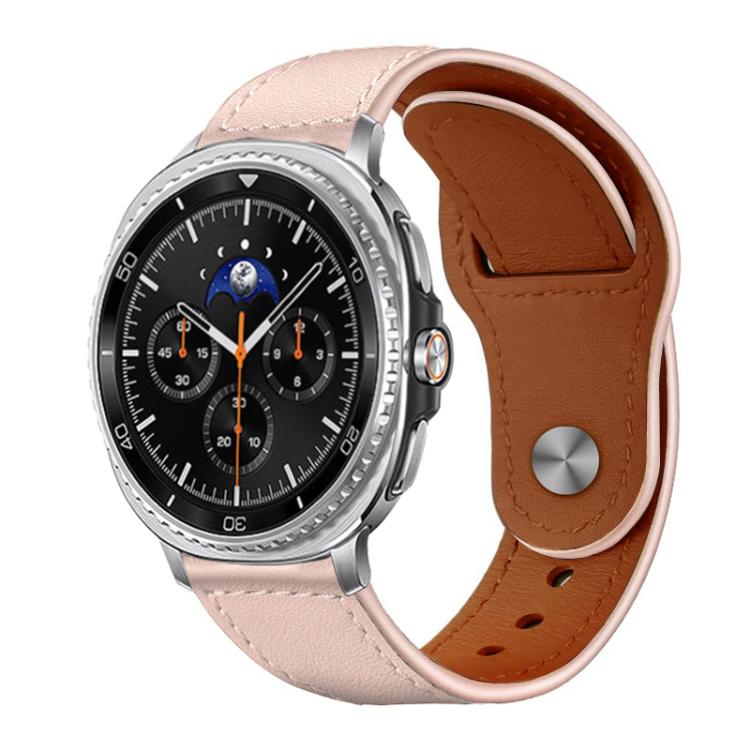 Cinturino per orologio xDfind con fibbia a rivetto in vera pelle, For Samsung Galaxy Watch8 / 8 Classic