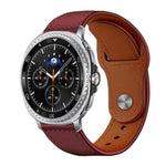 Cinturino per orologio xDfind con fibbia a rivetto in vera pelle, For Samsung Galaxy Watch8 / 8 Classic