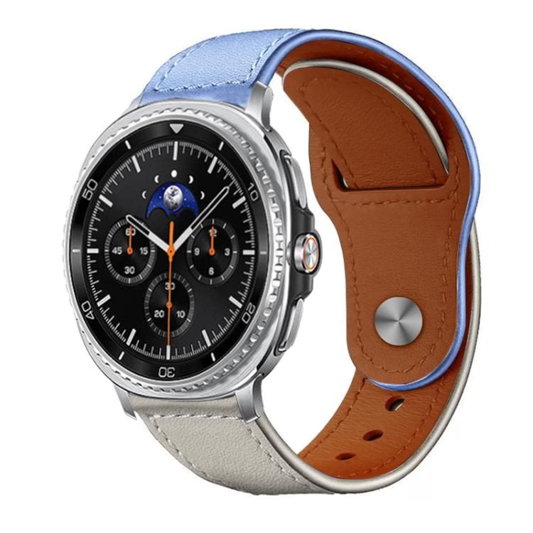 Cinturino per orologio xDfind con fibbia a rivetto in vera pelle, For Samsung Galaxy Watch8 / 8 Classic