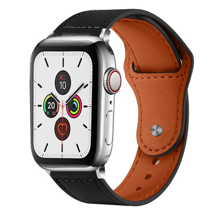 Cinturino per orologio xDfind con fibbia a rivetto in vera pelle, For Apple Watch 42 / 44 / 45 / 46 / 49mm
