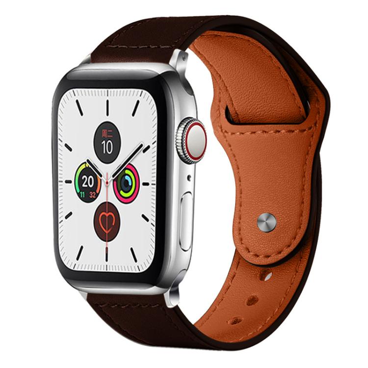 Cinturino per orologio xDfind con fibbia a rivetto in vera pelle, For Apple Watch 42 / 44 / 45 / 46 / 49mm